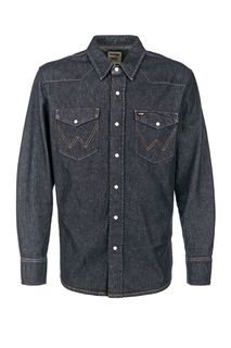 Синяя джинсовая рубашка прямого кроя Wrangler