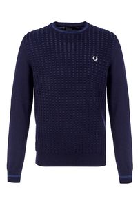 Синий шерстяной джемпер Fred Perry