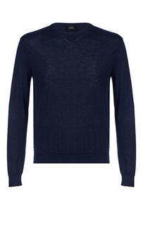 Шерстяной джемпер синего цвета Armani Exchange