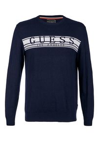 Синий джемпер с круглым вырезом Guess