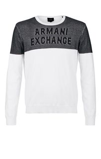 Хлопковый джемпер с длинными рукавами Armani Exchange
