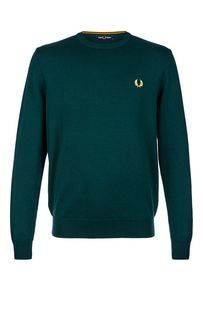 Зеленый джемпер с длинными рукавами Fred Perry