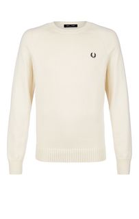 джемпер молочного цвета из шерсти Fred Perry