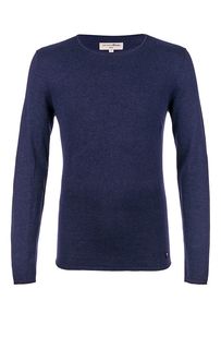 Однотонный синий джемпер из хлопка Tom Tailor Denim