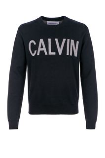 Хлопковый джемпер с логотипом бренда Calvin Klein Jeans