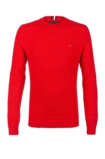 Джемпер красного цвета из хлопка Tommy Hilfiger