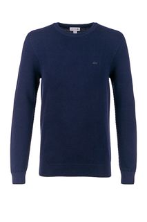 Синий хлопковый джемпер Lacoste