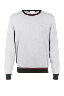 Серый хлопковый джемпер Lacoste