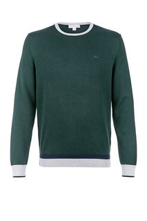 Зеленый джемпер из хлопка Lacoste