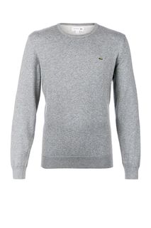 Серый хлопковый джемпер Lacoste