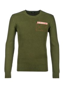Хлопковый джемпер с круглым вырезом Diesel
