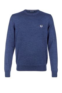 Синий шерстяной джемпер Fred Perry