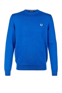 Синий шерстяной джемпер Fred Perry