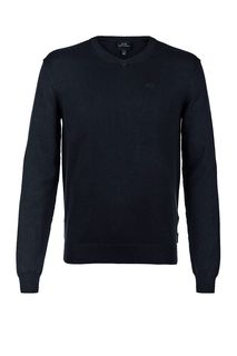 Джемпер из хлопка с треугольным вырезом Armani Exchange