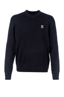 Темно-синий джемпер с круглым вырезом Armani Exchange