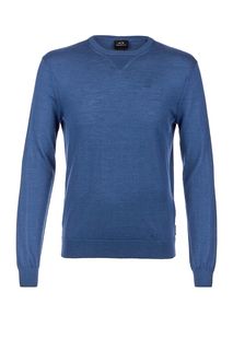 Шерстяной джемпер синего цвета Armani Exchange
