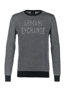 Джемпер из хлопка с логотипом бренда Armani Exchange