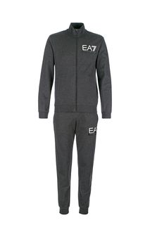 Серый спортивный костюм из хлопка EA7