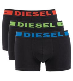 Комплект из трех трусов-боксеров черного цвета Diesel