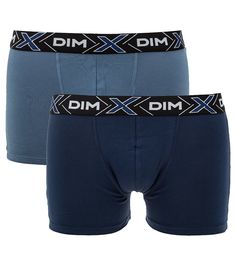 Комплект из двух хлопковых трусов-боксеров синего цвета Dim
