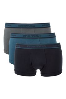 Комплект из трех хлопковых трусов-боксеров Emporio Armani