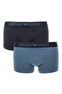 Комплект из двух синих трусов-боксеров Emporio Armani