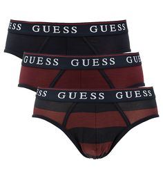 Комплект из трех хлопковых трусов-брифов Guess