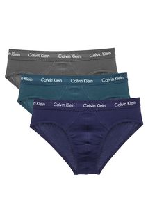 Комплект из трех хлопковых трусов-брифов Calvin Klein