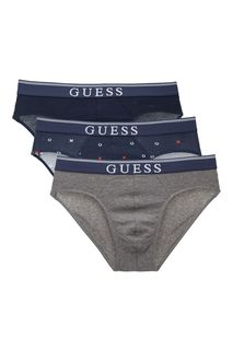 Комплект из трех хлопковых трусов-брифов Guess
