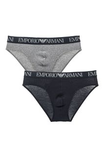 Комплект из двух хлопковых трусов-брифов Emporio Armani