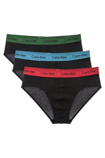 Комплект из трех трусов брифов черного цвета Calvin Klein