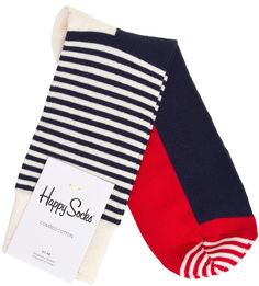 Хлопковые разноцветные носки Happy Socks