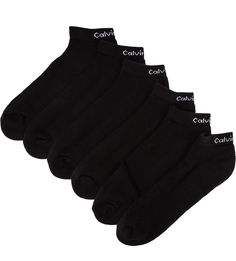 Комплект из шести пар черных хлопковых носков Calvin Klein Jeans