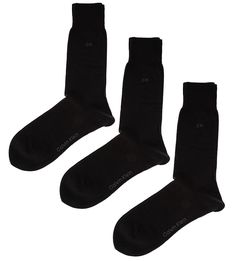 Комплект из трех пар черных хлопковых носков Calvin Klein Jeans