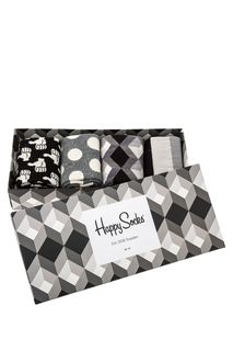 Комплект из четырех пар хлопковых носков Happy Socks
