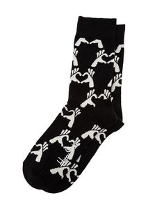 Черные хлопковые носки Happy Socks