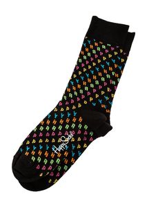 Черные хлопковые носки Happy Socks