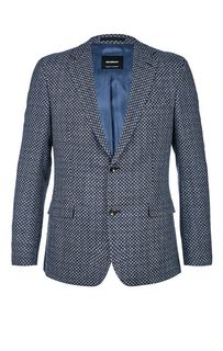 Синий шерстяной пиджак с карманами Strellson