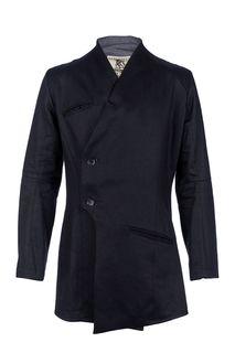 Удлиненный льняной пиджак черного цвета Nomad Goba