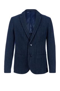 Полушерстяной пиджак в полоску Armani Exchange