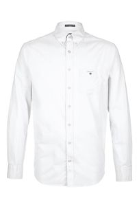 Белая хлопковая рубашка с карманом Gant