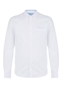 Базовая хлопковая рубашка с карманом S.Oliver