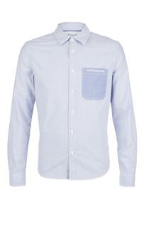 Хлопковая рубашка в полоску с длинными рукавами Calvin Klein Jeans
