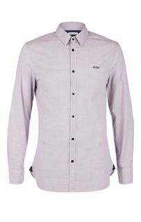 Фиолетовая хлопковая рубашка приталенного кроя Guess