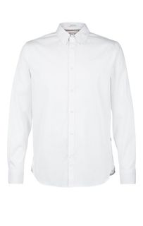 Белая хлопковая рубашка с длинными рукавами Guess