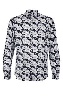 Приталенная рубашка с цветочным принтом Jack & Jones