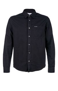 Черная хлопковая рубашка с карманом Calvin Klein Jeans