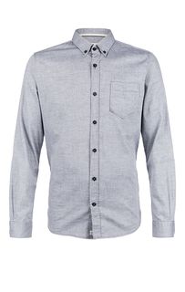Хлопковая приталенная рубашка с карманом Tom Tailor