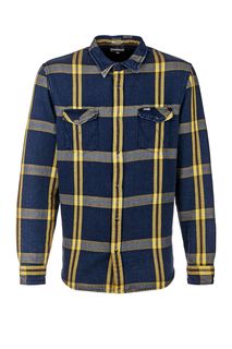 Синяя хлопковая рубашка в клетку Wrangler