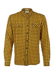 Желтая хлопковая рубашка в клетку Wrangler